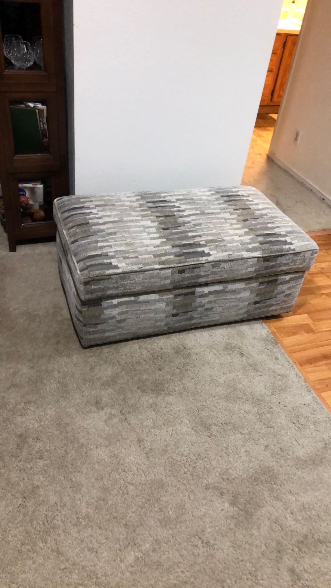 Upholstered ottoman storage Wheels