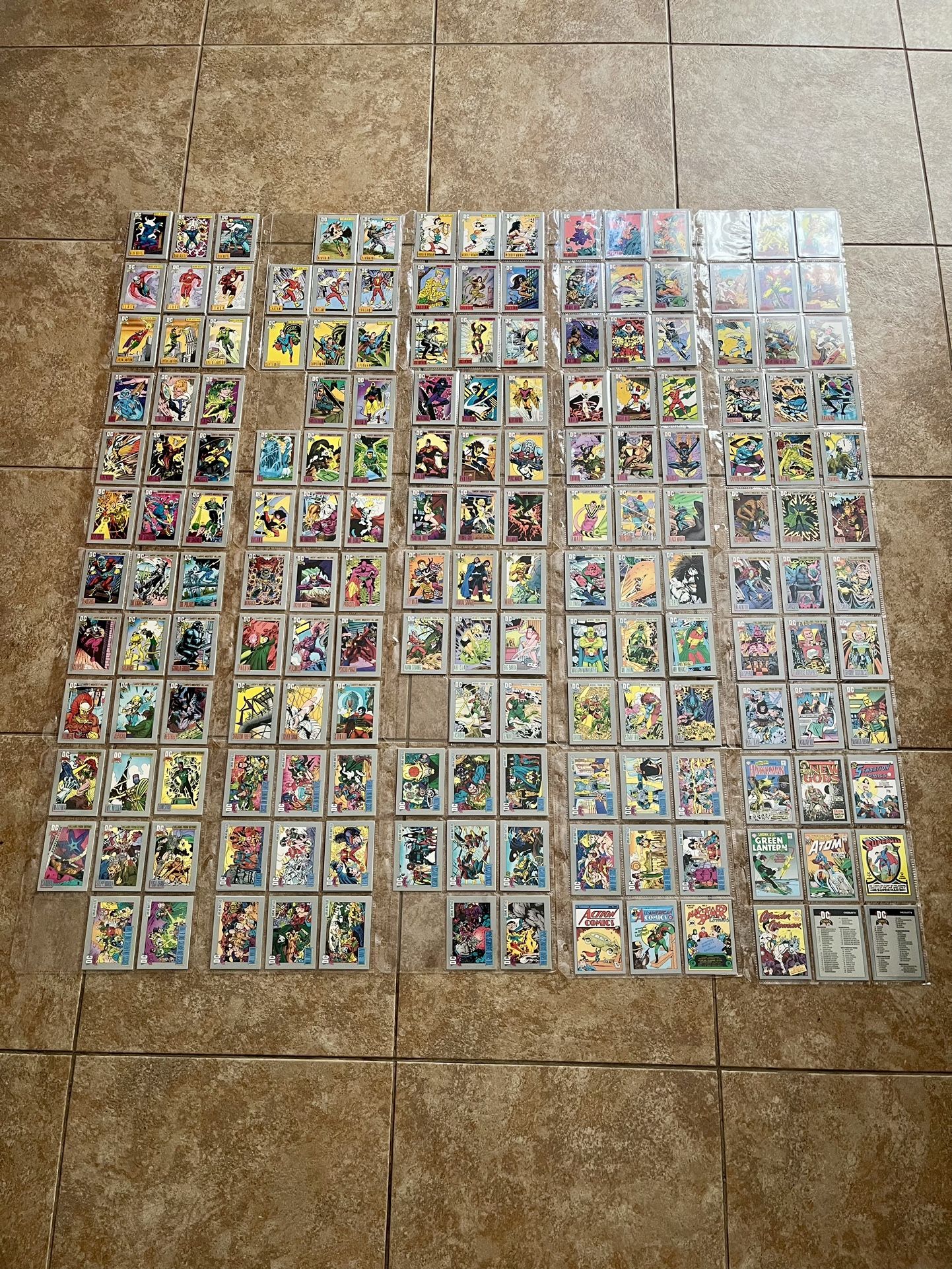 DC Comics 1991 Impel Series 1 INCOMPLETE Base Card Set Sleeved 400+ Cards