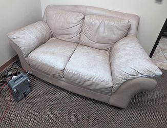 Leather loveseat couch