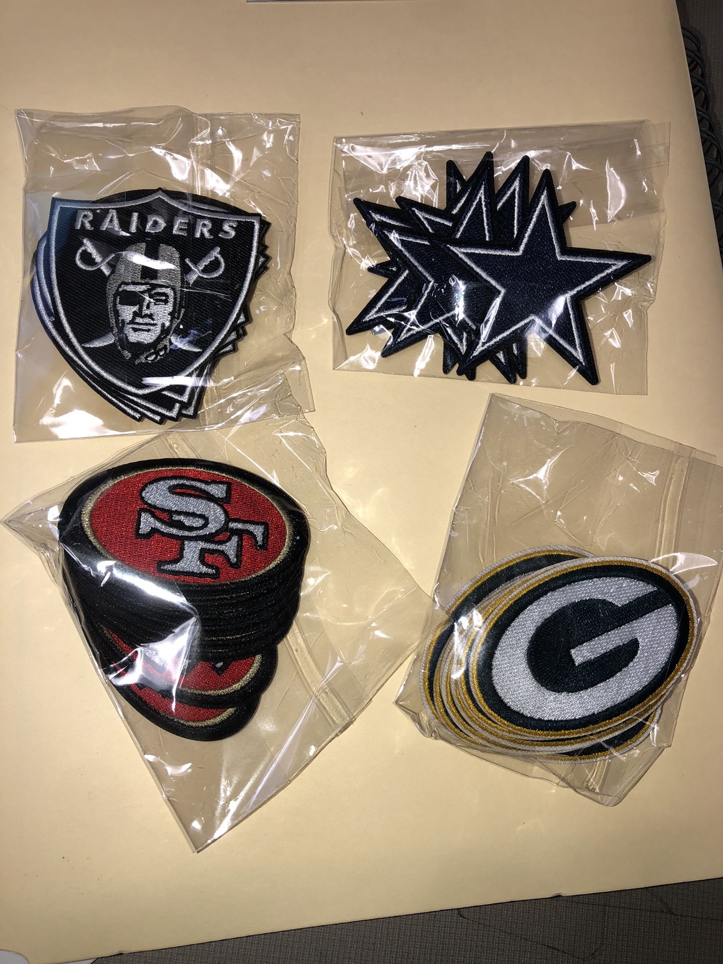 Iron On Patches/greenbay/Dallas Cowboys/eagles/sf 49 Ers/football Patches/patches