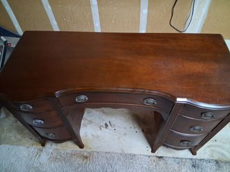 Mahogany antique knee hole desk