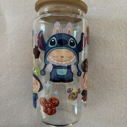 Stitch, Mickey, Aliens, Pooh Labubu Libby Cup