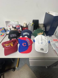 6pc Sports Baseball Caps Lot