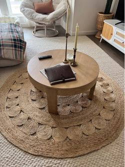 Light wood coffee table