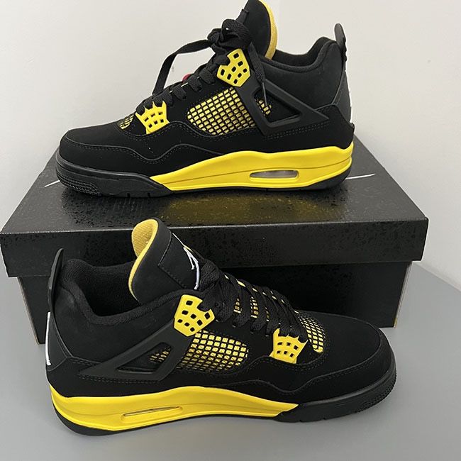 Jordan 4 Yellow Thunder Aj4 Basketball Shoes Men's 7