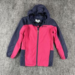 Columbia Women’s Waterproof Hooded Jacket - Size M, Pink & Navy