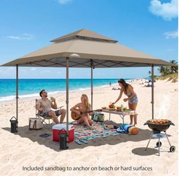 Canopy Tent 11x11 Auto Extended Eaves, Beige
Easy Setup, Heavy Duty Outdoor Canopy Tent, Pop Up Gazebo for Backyard, Patio, Camping & Parties, Wheeled