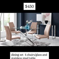 Dining set four chairs