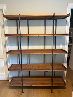 Solid Wood Industrial Bookshelves