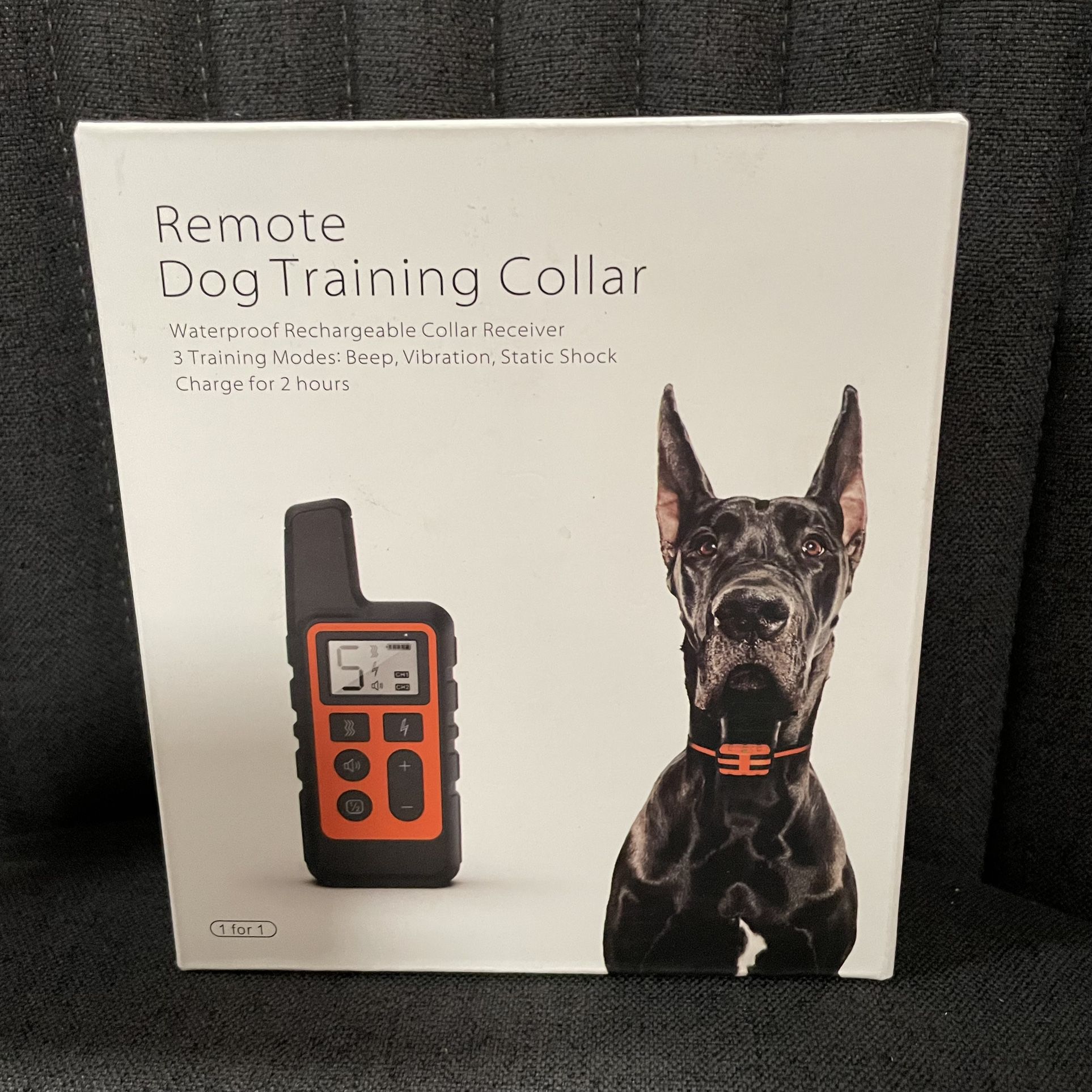 HKZOOI Dog Training Collar, Waterproof Electric Shock Collars for Dog with Remote, 3 Training Modes, Beep, Vibration and Electric Shock, Rechargeable 