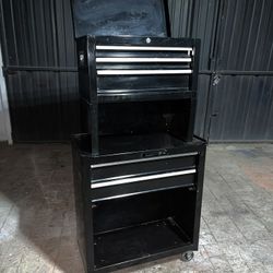2-tier 5 Drawer Black Toolbox