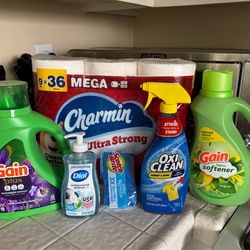 Charmin Gain Oxi Clean Dial Household Bundle