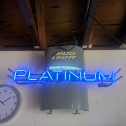 Bud Light Platinum Neon Sign 