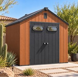 All-Weather  Storage Shed W/ Windows and Floor