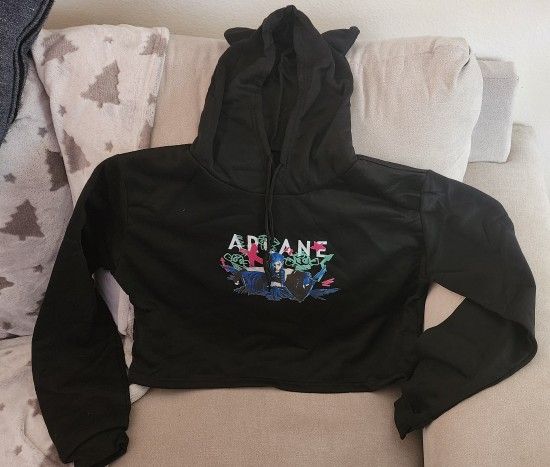 Arcane Crop Hoodie [M](With Ears) And Shirt[L] (Jinx)