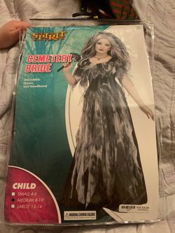 Kids cemetery bride costume