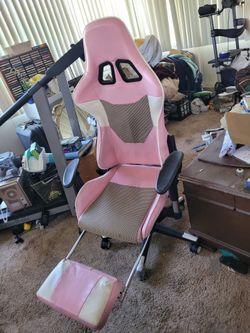 Pink gaming chair