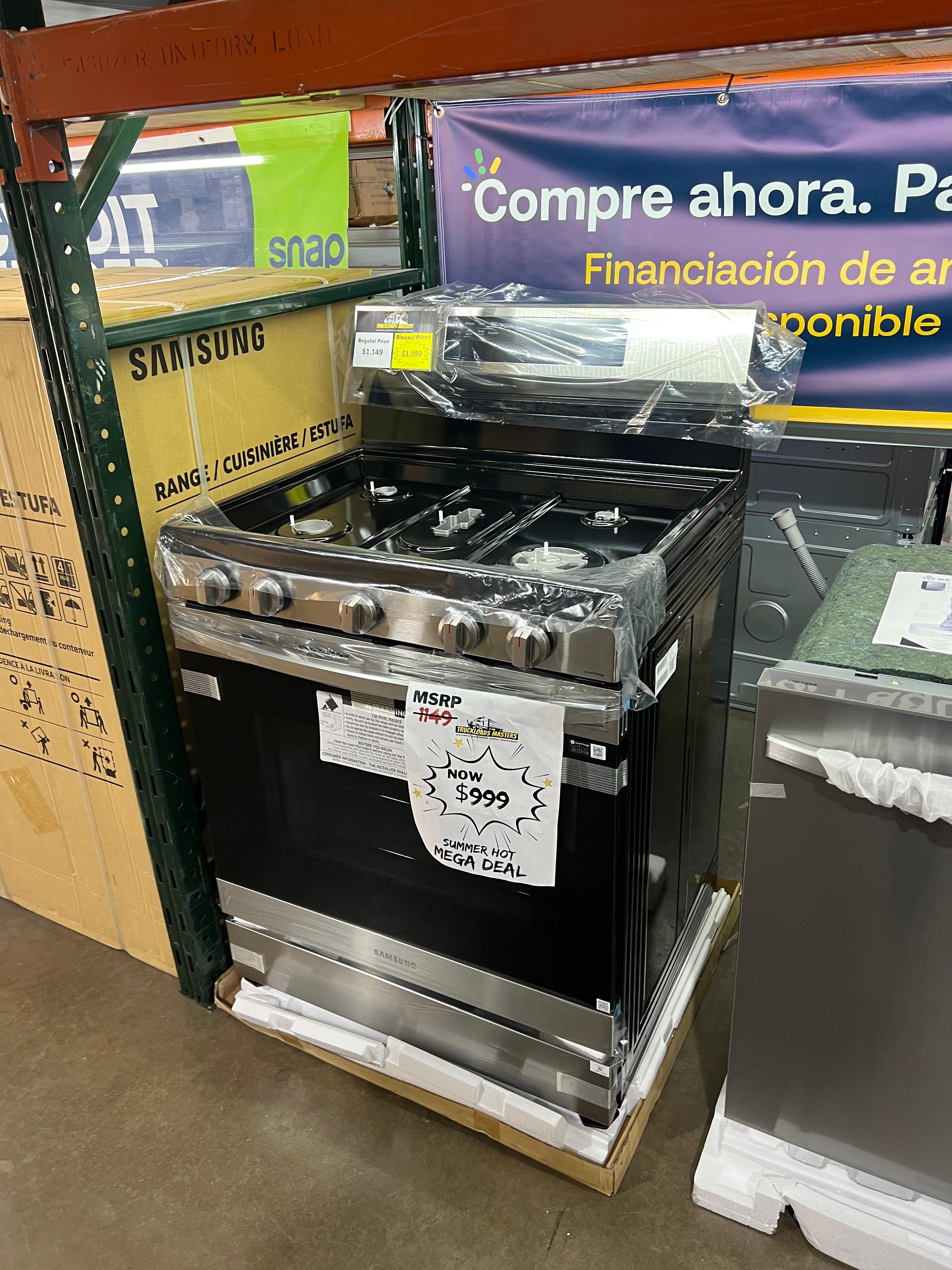 Samsung Smart Wi-Fi Enabled Convection Gas Range No Preheat AirFry