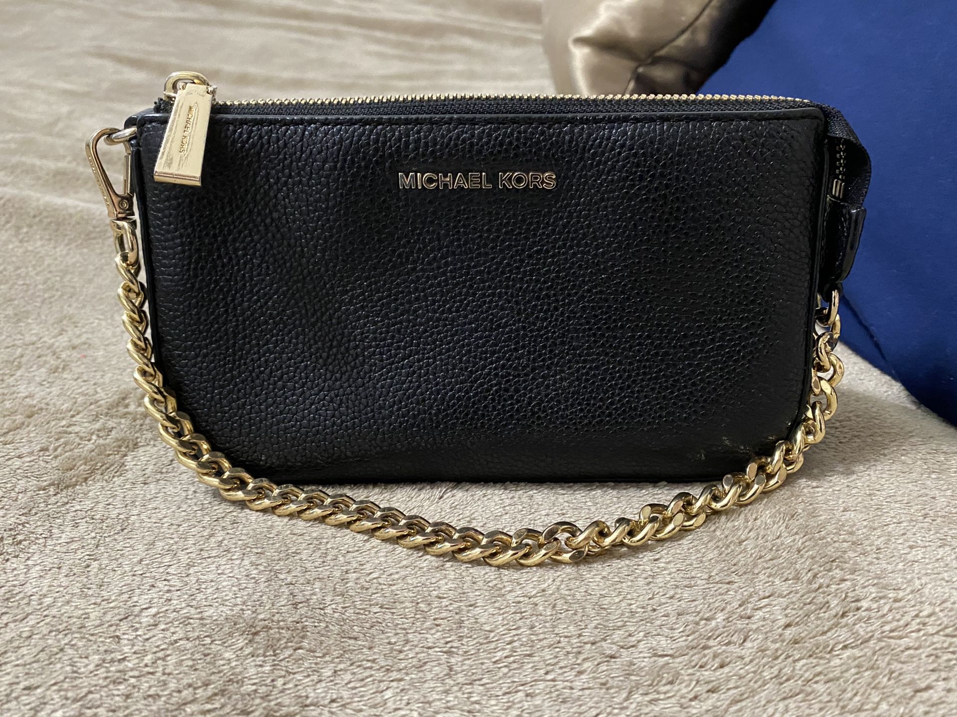 Micheal Kor Jet Set Leather Chain Wallet
