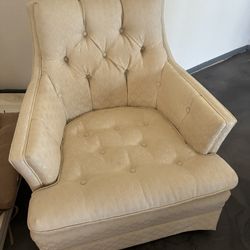 Linen Armchair- White