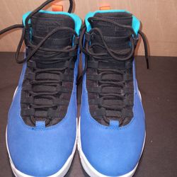 Air Jordan 10 Royal Blue And Orange Size 11