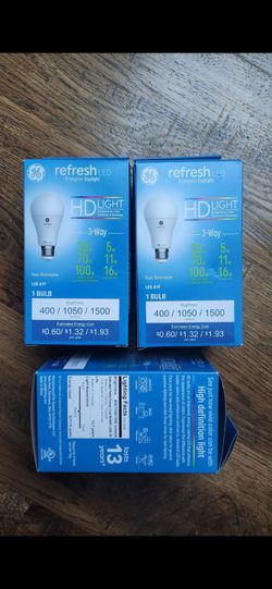GE
Refresh 100 -Watt EQ A19 Daylight Medium screw base E26 LED General.$5 each