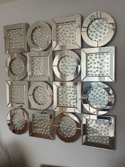 Crystal mirror for wall