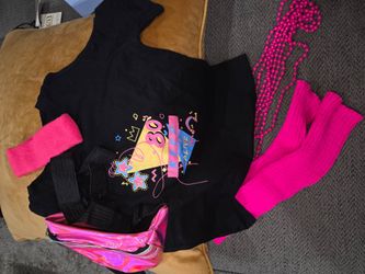 Girls 80's 5 pieces costume