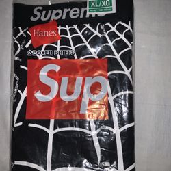 Supreme Hanes Spider-Man Boxer Briefs 2 Pack Black Size: X-Large