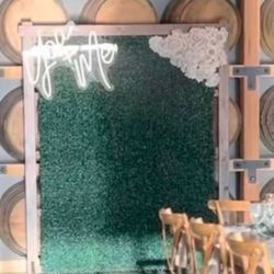 Photo Backdrop Custom Made with Neon Sign