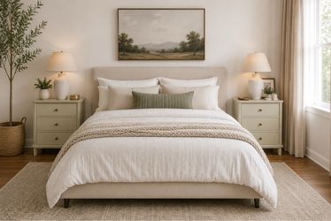 Safavieh Like New Beige Nightstands Set 2