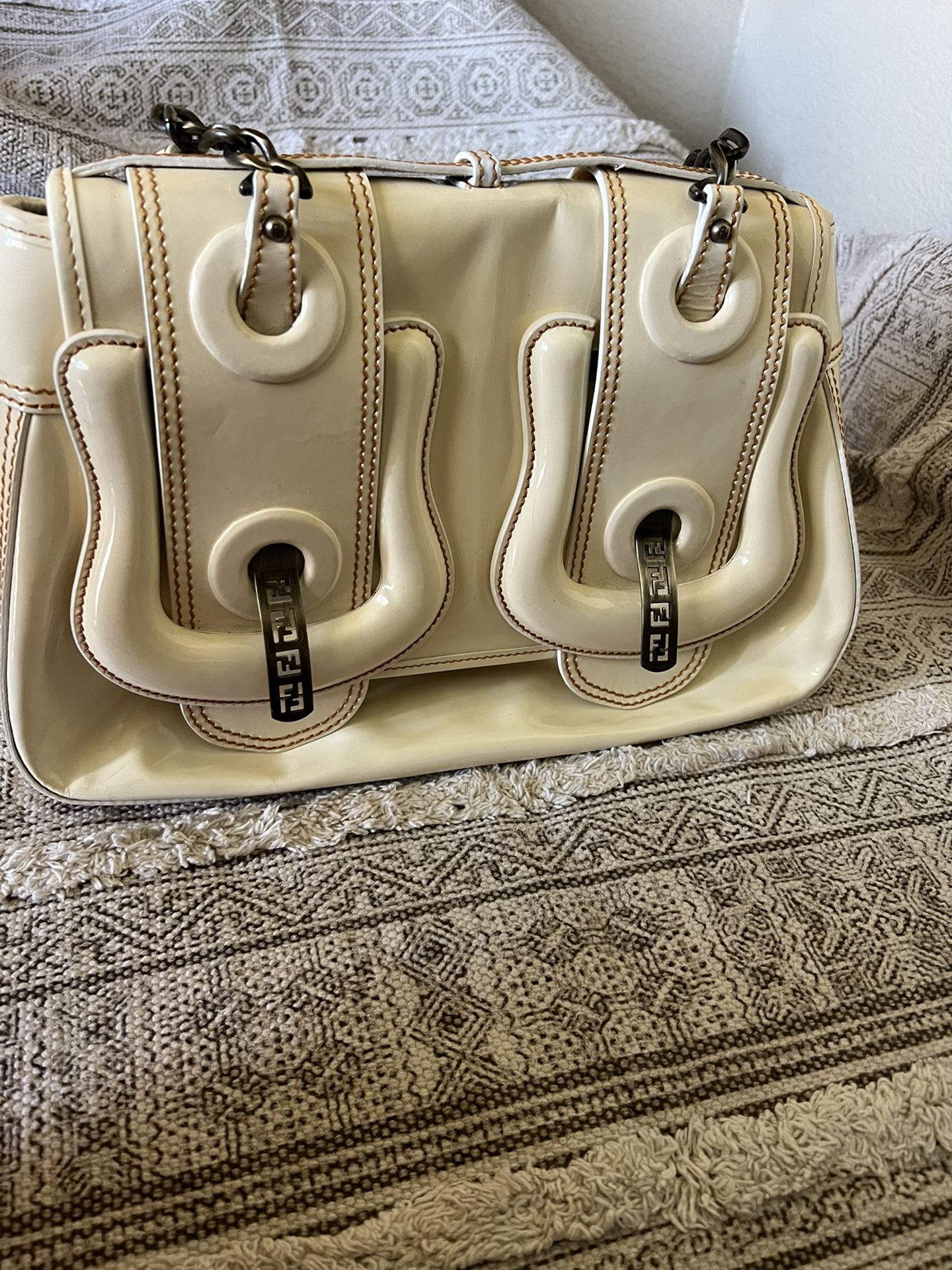 Fendi Patent Chain Shoulder Bag