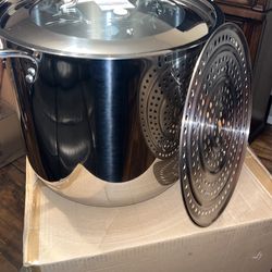 Princess House Olla De 25 Qt Con Parrilla De Acero Inoxidable