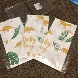 Three Pack Baby Boy Dinosaur Table Cloths