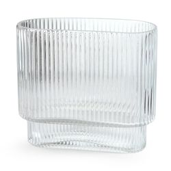 Bfttlity Clear Glass Vase Glass Vases For Flowers Clear Vase For Living Room Dining Table Entryway Office Decor (Clear-7" H) Clear-7"H