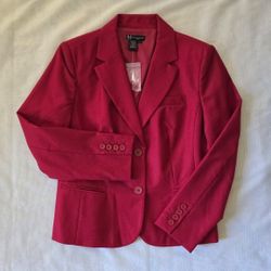 Ladies Red Wool Blazer Fully Lined Size 12