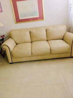 Comfortable leather couch