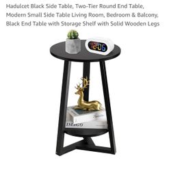 Side Table - Round - Black 