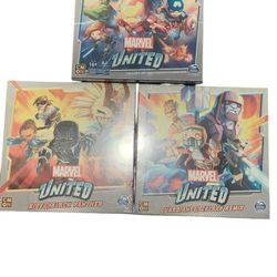 New Sealed Marvel United Board Game LOT Base Game With Guardians & Black Panther