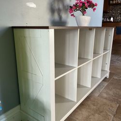 Wood Cabinet w/ 8 Storage Cubes