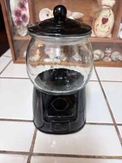 Black Glass Gumball Machine Candy Dispenser