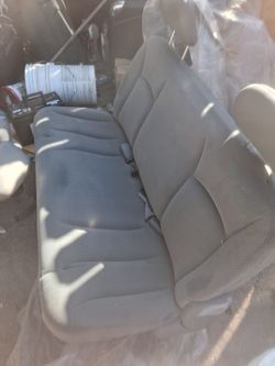 Gray Cloth Car Bench Seat with Headrest