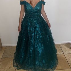 Elegant Emerald Sweet 16/Prom Dress