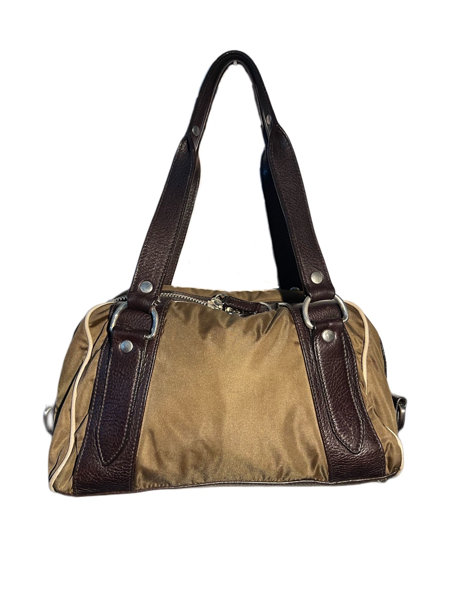 Vintage Miu Miu Golden Leaf Satchel Bag 