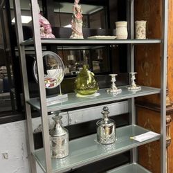 Modern Thick Frosted Glass Shelving and Chrome , Very Nice! Was used for staging. Below Retail!  