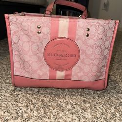 Pink Coach Tote 