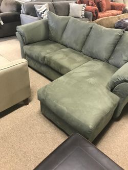 New Sectional with Chaise Attached! Awesome couch and loveseat combos available!