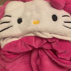 Sanrio Hooded Blanket Robe, Soft And Warm One Size Fits All