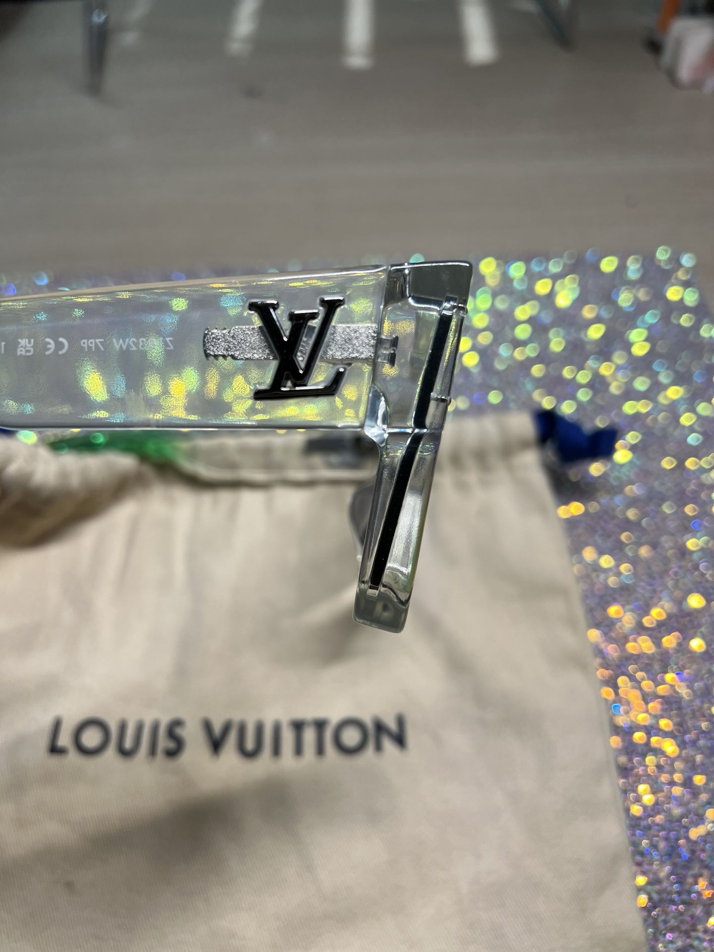 Louis Vuitton Black & Clear Gradient 'Cyclone' Sunglasses