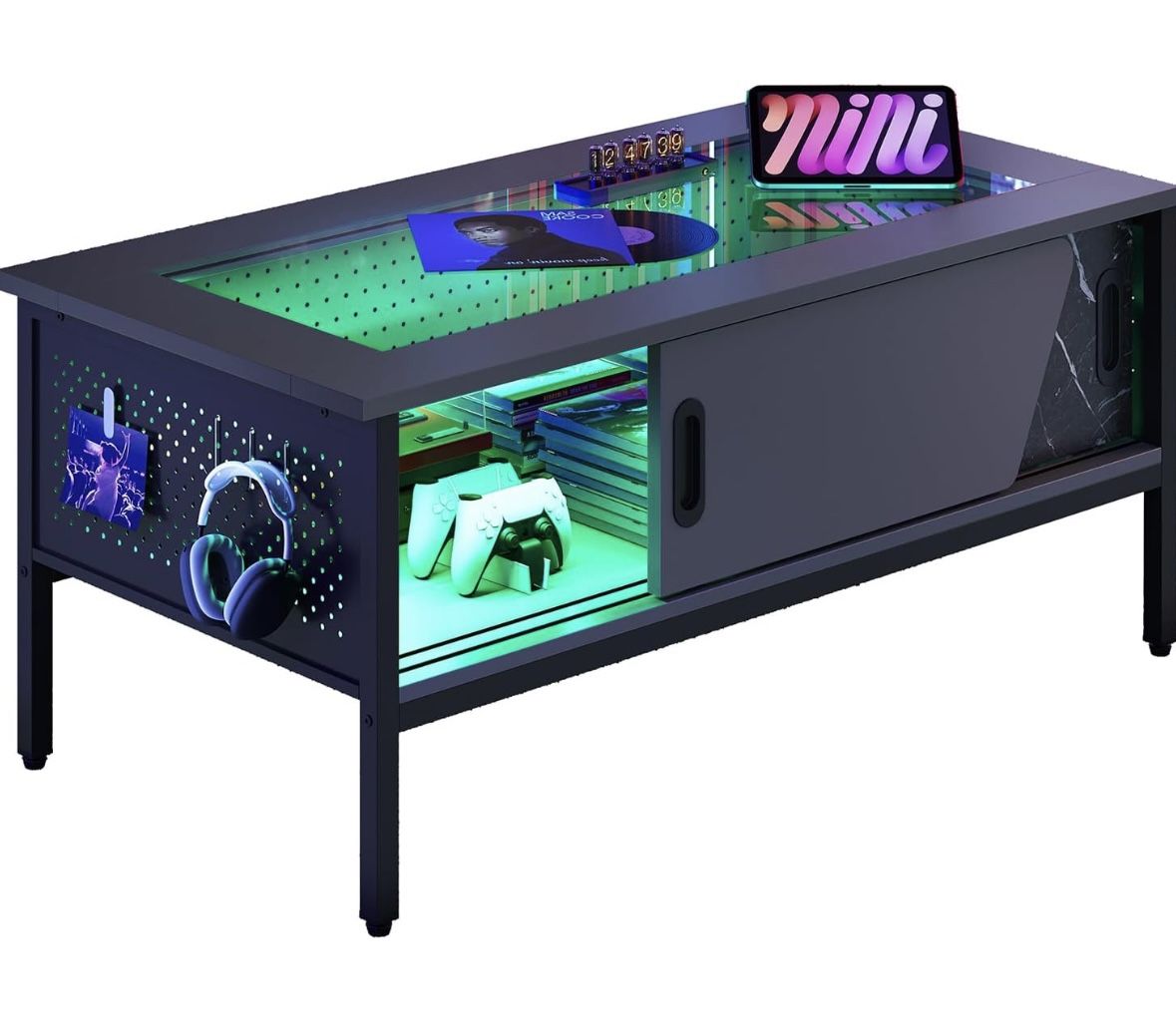 42 Inch LED Coffee Table With Storage